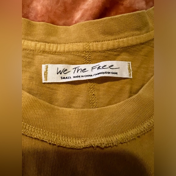 NWT we the Free Mustard yellow tank top/crop size small B49 - Picture 2 of 4